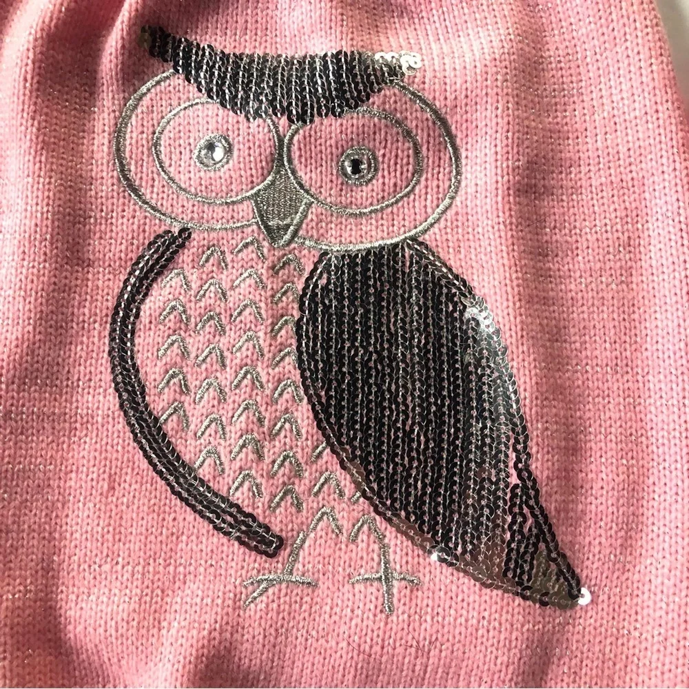 NWOT Pair pink owl turtle beck striped dog sweaters L